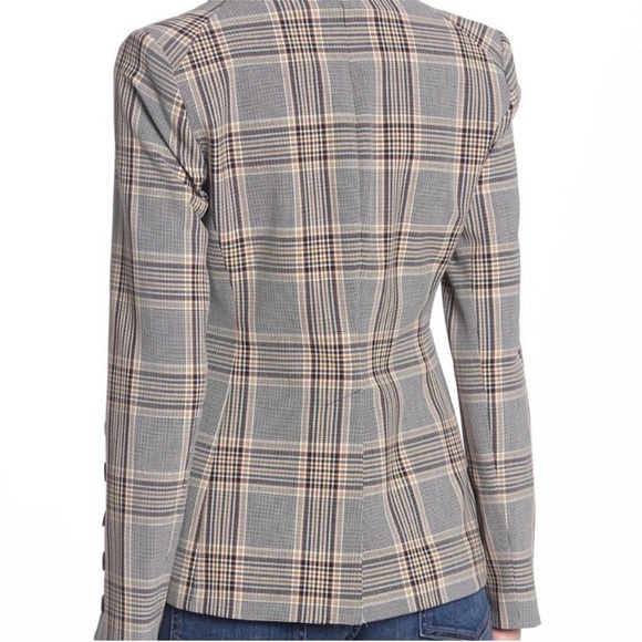 Veronica Beard Steele Dickey Plaid Jacket Blazer w/ maroon Dickey insert size 0 - Picture 4 of 14